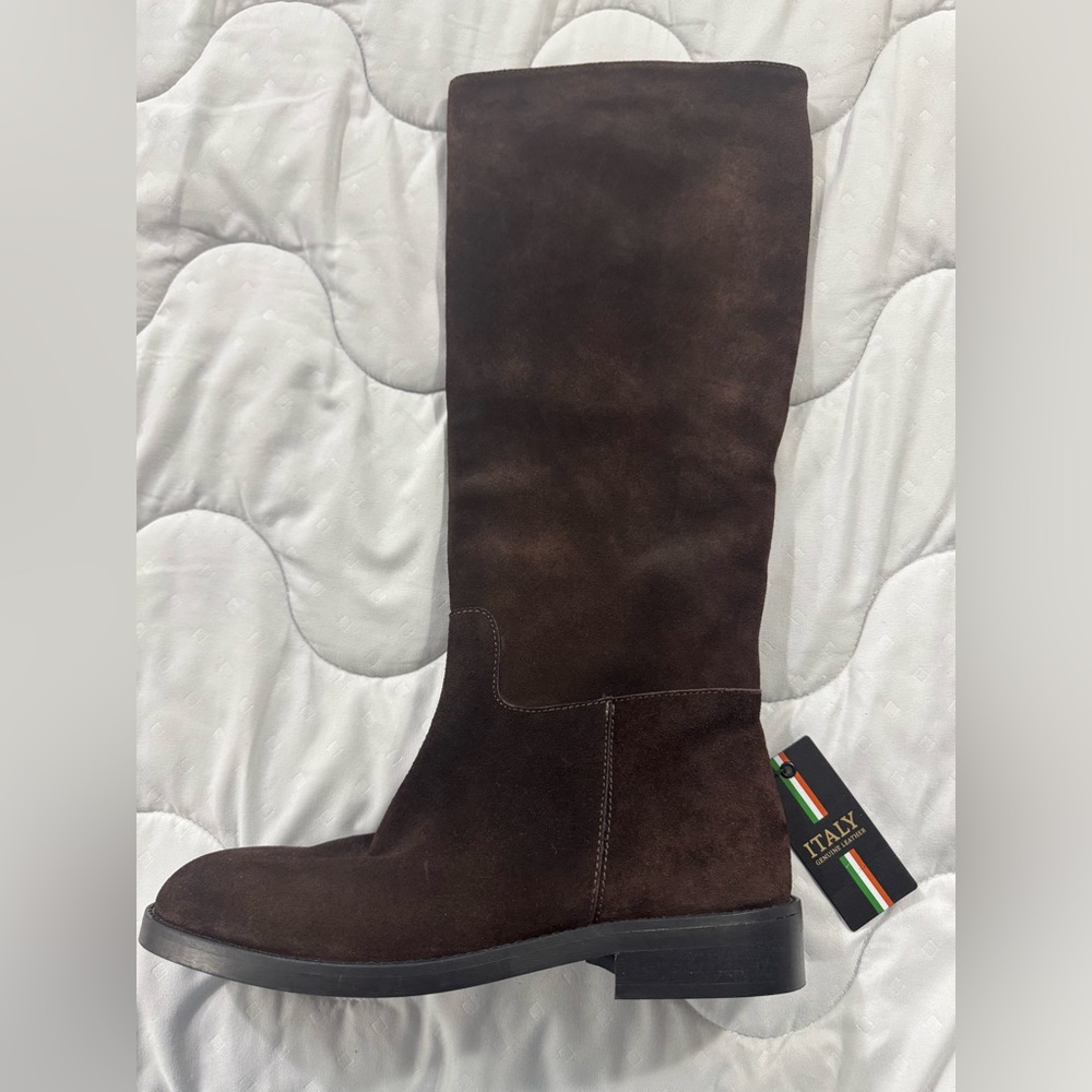Women's Italian Brown Suede Boots